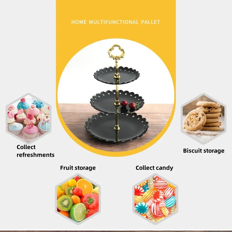 3 Tier Cupcake Stand Fruit Plate Holder