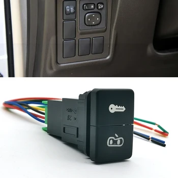 1pc Doppio Interruttore A Chiave Auto Porta Centrale Serratura A Chiave Sblocco Interruttore di Pulsante con Filo Per Toyota Camry Corolla Prius PRADO