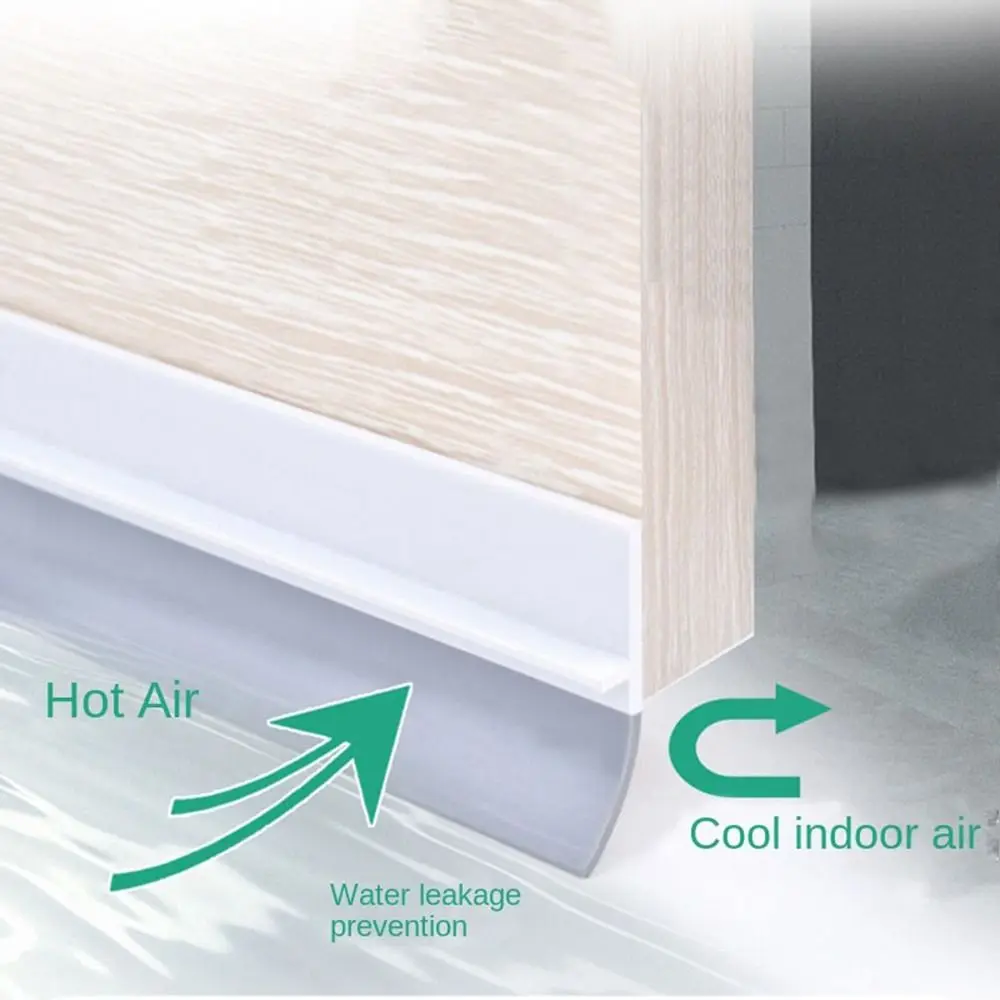 Description Picture 6 of itemNew PVC Door Seal Strip Anti Collision Soundproof Door Draft Stopper Flexible Self Adhesive Weatherstrip Door
