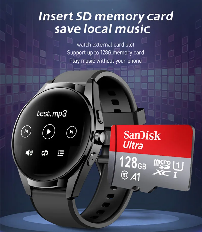 ο 1.6 ġ Ʈ ġ 400*400 ػ GPS  Ʈ,    ȭ  Smartwatch 128 Ⱑ Ʈ ޸ ī