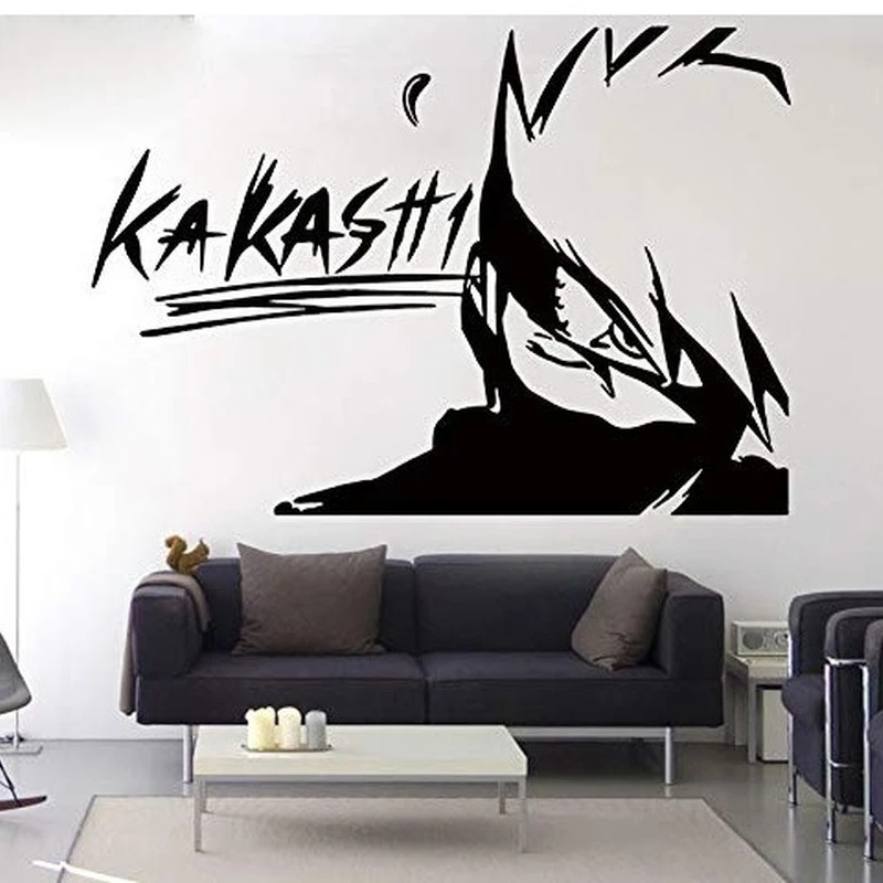 Naruto Collection Hatake Kakashi Carved Removable Self-Adhesive Home Decor Oversized Wall Sticker A gift for anime fans 10 sheets number sticker label sticky self labels small numbers adhesive round 1 digital consecutive classification 50