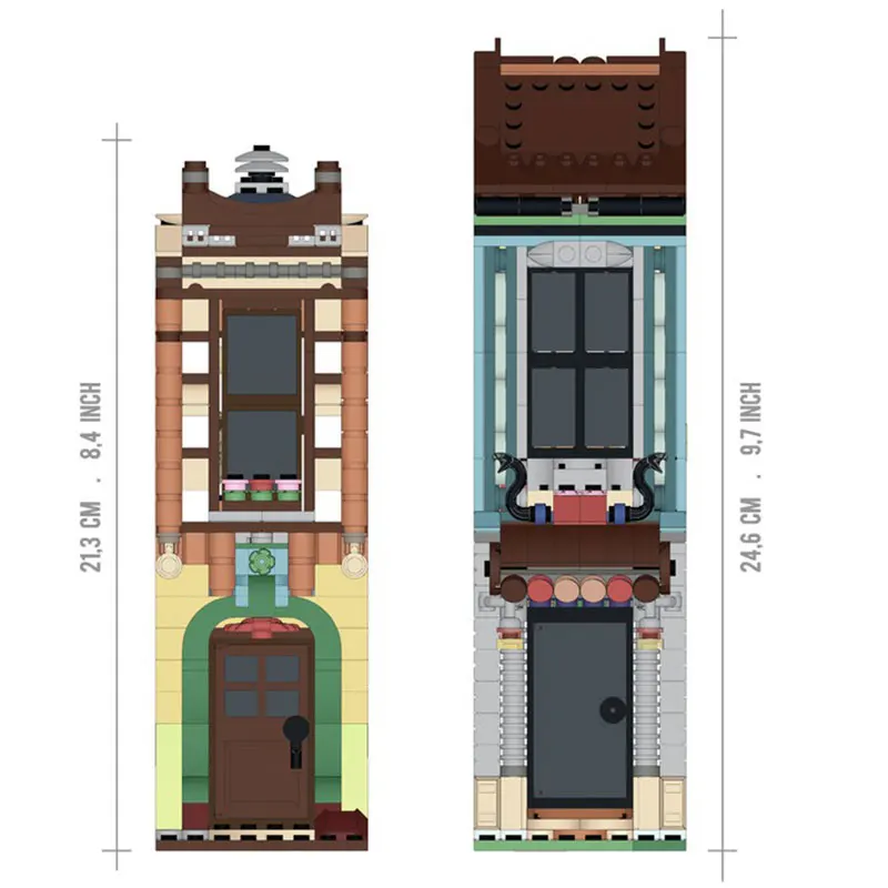 MOC-195448 TTH Street View Architecture Model Bricks Assemble Toys Gift for Adult Building Block Bags urban architecture 1240PCS