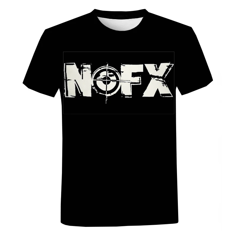 

Rock Band NOFX Graphic T Shirts Men Summer Casual Breathable Oversized T-shirt Fashion Harajuku Streetwear O-neck Tops Tees
