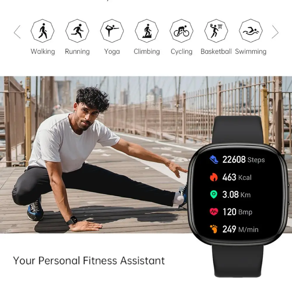 Sports Fitness Smartwatch for Men & Women BT Call Alarm Clock Heart Rate Sleep Monitor IP68 Waterproof
