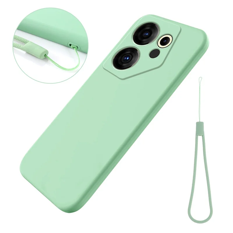 ELVEV Shockproof Liquid Silicone Protective Phone Cover with Microfiber Cloth Layer