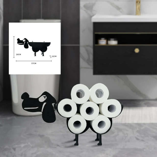 Portarrollos de papel higiénico de oveja, soporte de pie para rollo de papel  higiénico montado en la pared, bonito - AliExpress