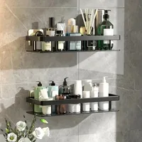 Bathroom Square Basket Suction Wall Shower Room Rectangular Perforation-free Bathroom Corner Shelf 2