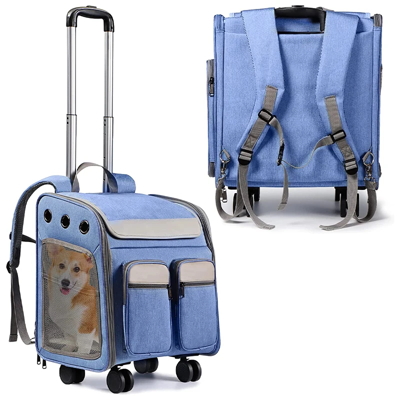 Detachable Pet Trolley Case Carrier Cats Dogs Bag Universal Large  Expandable Cat Carrier with Wheels Double-layer Pet Carrier - AliExpress