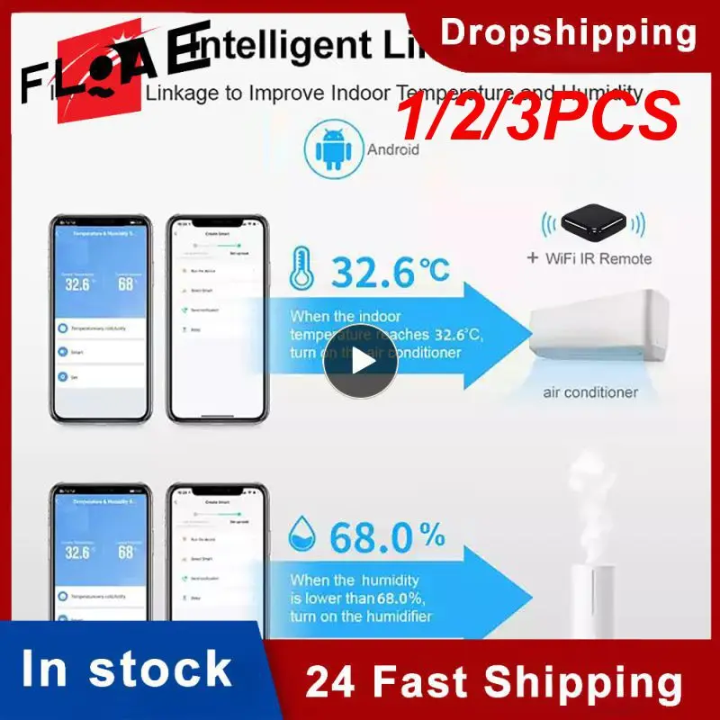 

1/2/3PCS Tuya WIFI Temperature Humidity Sensor Indoor Hygrometer Thermometer Detector Smart Life Remote Control Support Alexa