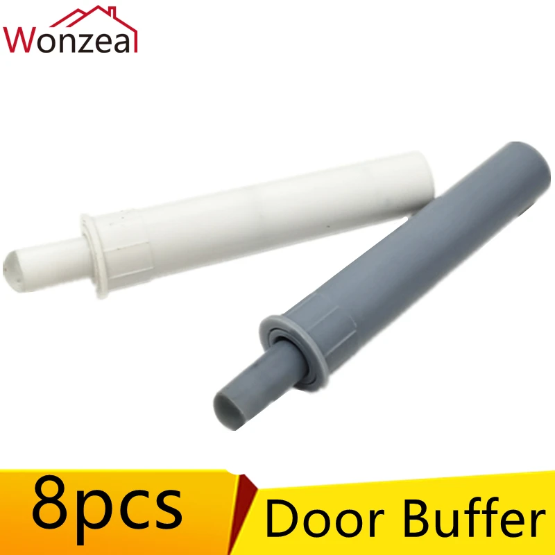 8pcs Gray/White Damper Buffers Cabinet Catches magnetic cabinet catches door catches magnetic cabinet latches cabinet door latch door stops cabinet door stop cabinet door buffer for Door Stop Kitchen Cupboard Quiet Drawer Soft Close