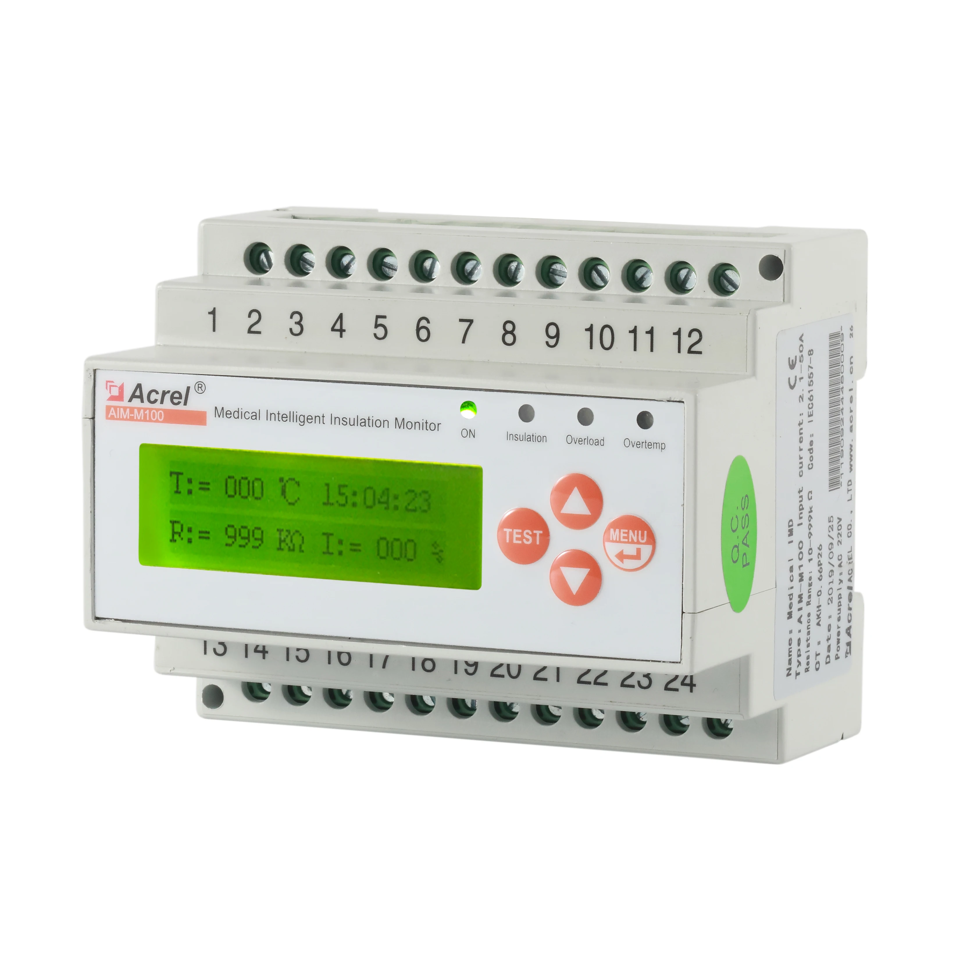 

Acrel AIM-M100 Medical IT system isolation remote monitor in operating room / intense care unit factory price