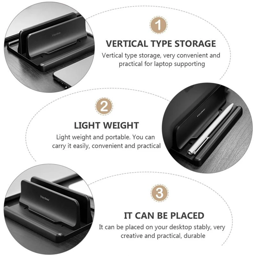 Suporte de Mesa Portátil Ajustável Suporte Vertical Suporte para Tablet Ipad Macbook Mac Pro Suporte de Base Acessórios - Imagem 2