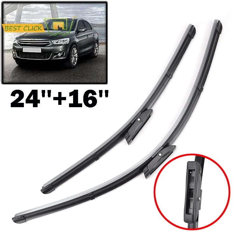 MISIMA Wischerblatt-Sets passend für Citroen C-Elysee Frontscheibenfenster MK2 24 Zoll 16 Zoll 2012 2013 2014 2015 2016 2017