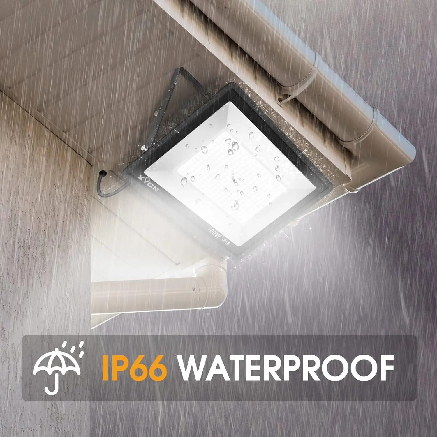 야외 LED 투광등 10W 20W 30W 50W 100W 밝은 보안등 IP66 방수 백색 투광등 (차고, 정원, 경기장용)