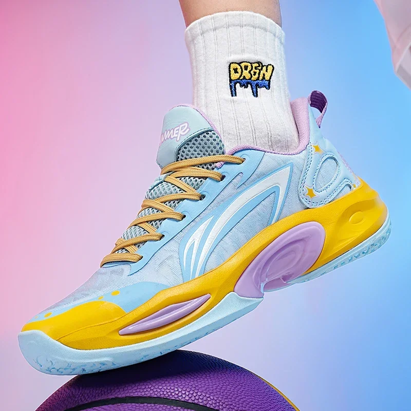 39-45 Men Sneakers Breathable Basketball Shoes Non-slip Wear-resistant Lightweight Running Shoes