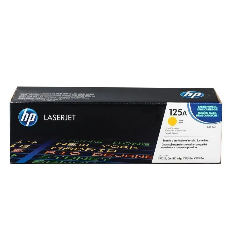 Картридж лазерный HP (CB542A) ColorLaserJet CP1215/CP1515N/CM1312 желтый оригинальный ресурс 1400