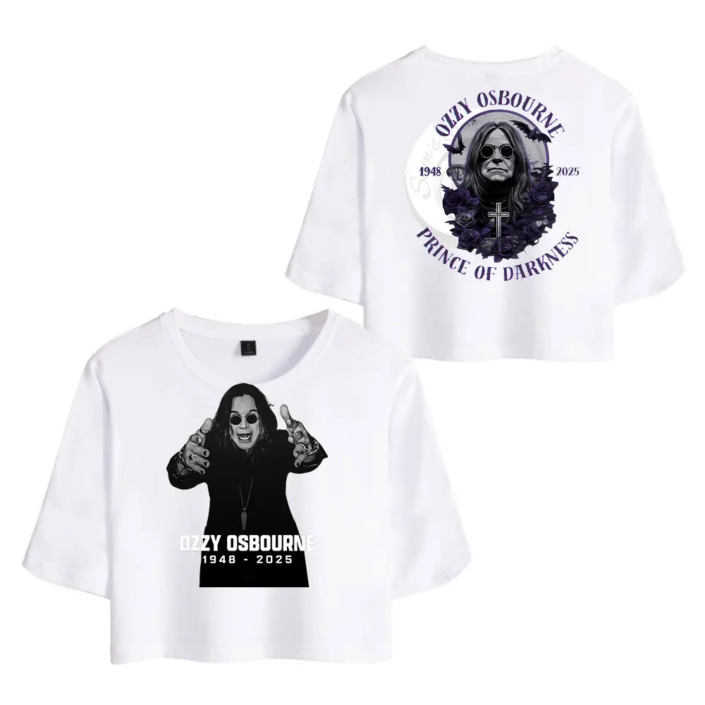Ozzy Osbourne 1948–2025 Tribute Crop Top – Women's Short