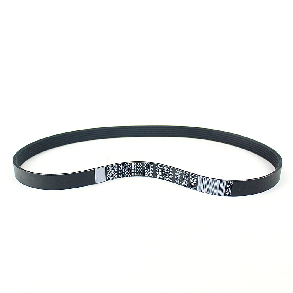 

LC 1843850 оригинальные автозапчасти AE8Q 6C301 AA AE8Q 6D314 AB 6PK1037 ремень вентилятора для Ford Fiesta Focus