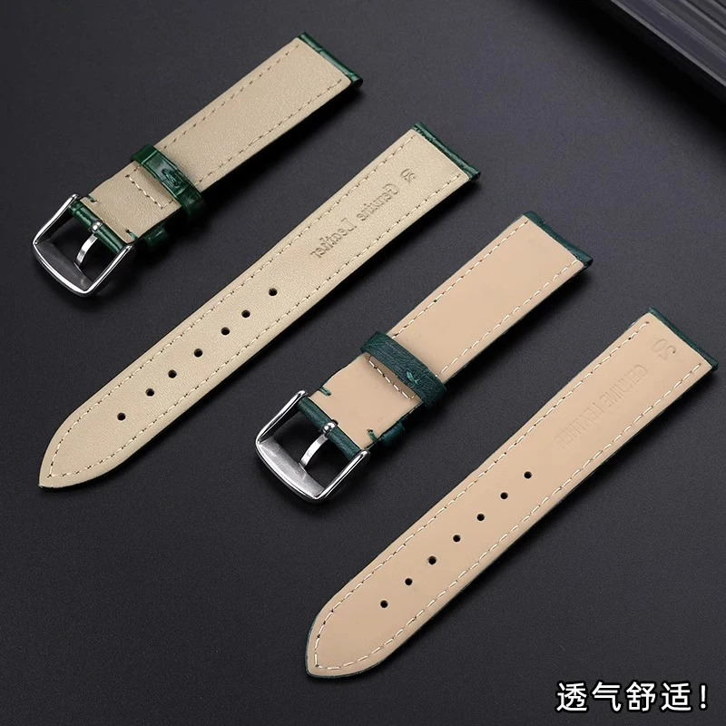 High Quality Green Watch Strap with Butterfly Buckle - Business Casual Design