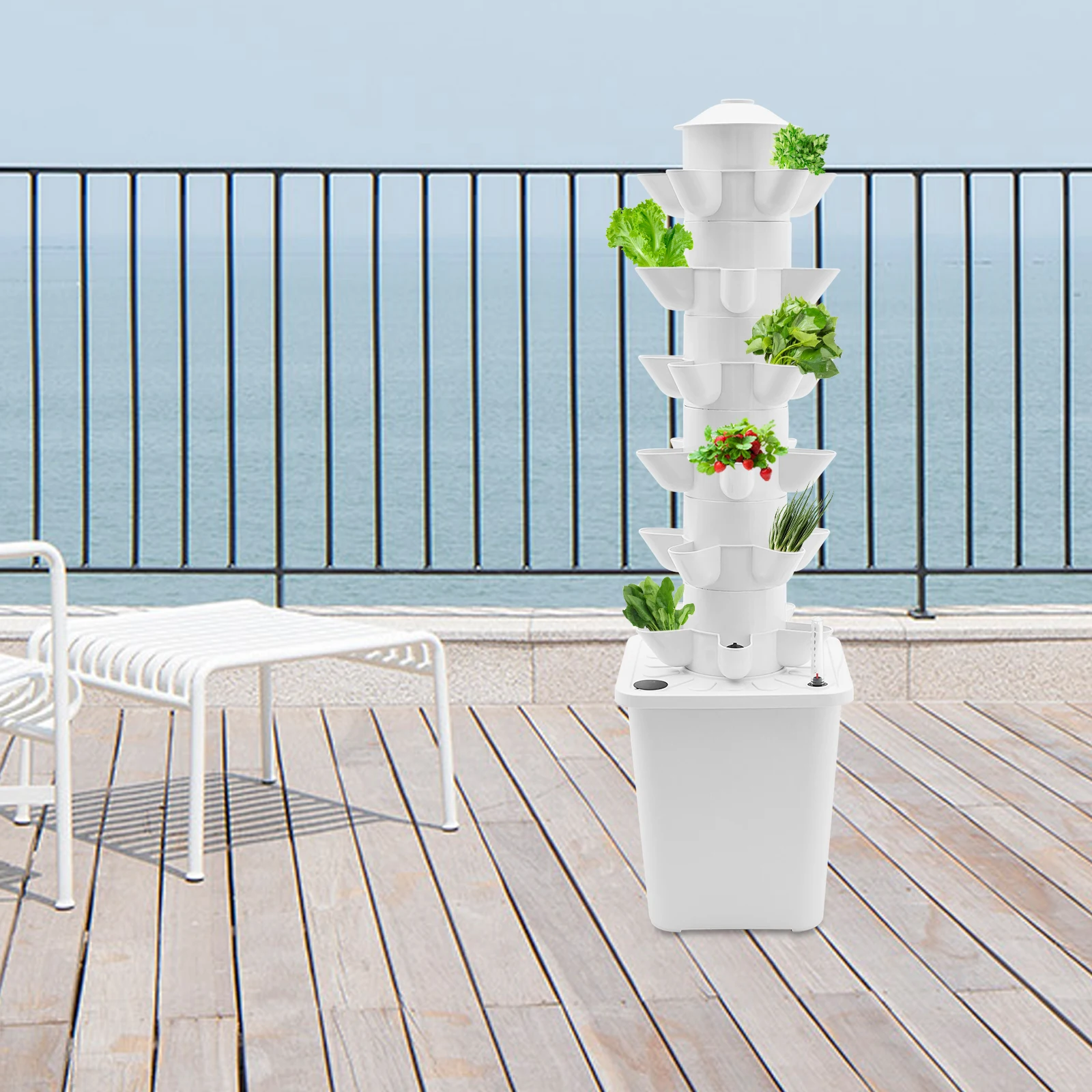 6-Tier Hydroponic Growing System 30 Plant Garden Hydroponics Vertical Growing Kit Soilless Cultivation for Fresh Vegetables