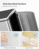 Trash Can, 2 x 8 Gallon (2 x 30 L) Garbage Can for Kitchen, with 15 Trash Bags, 2 Compartments, Plastic Inner Buckets and Hinged 4