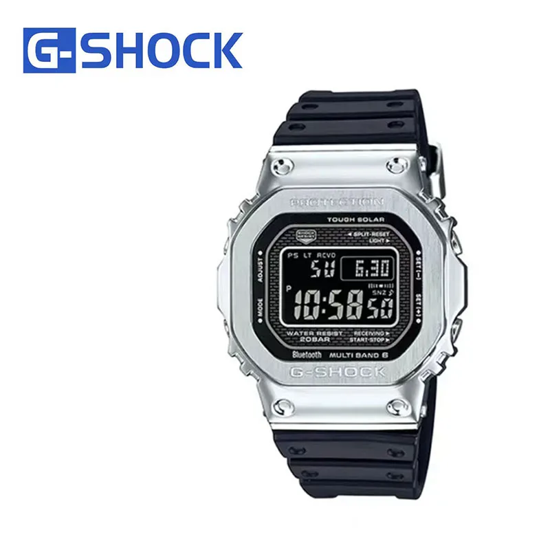 

Новинка, мужские часы G-SHOCK Series, серебристые квадратные часы в стиле ретро, модные спортивные водонепроницаемые часы, роскошные Брендовые Часы унисекс класса