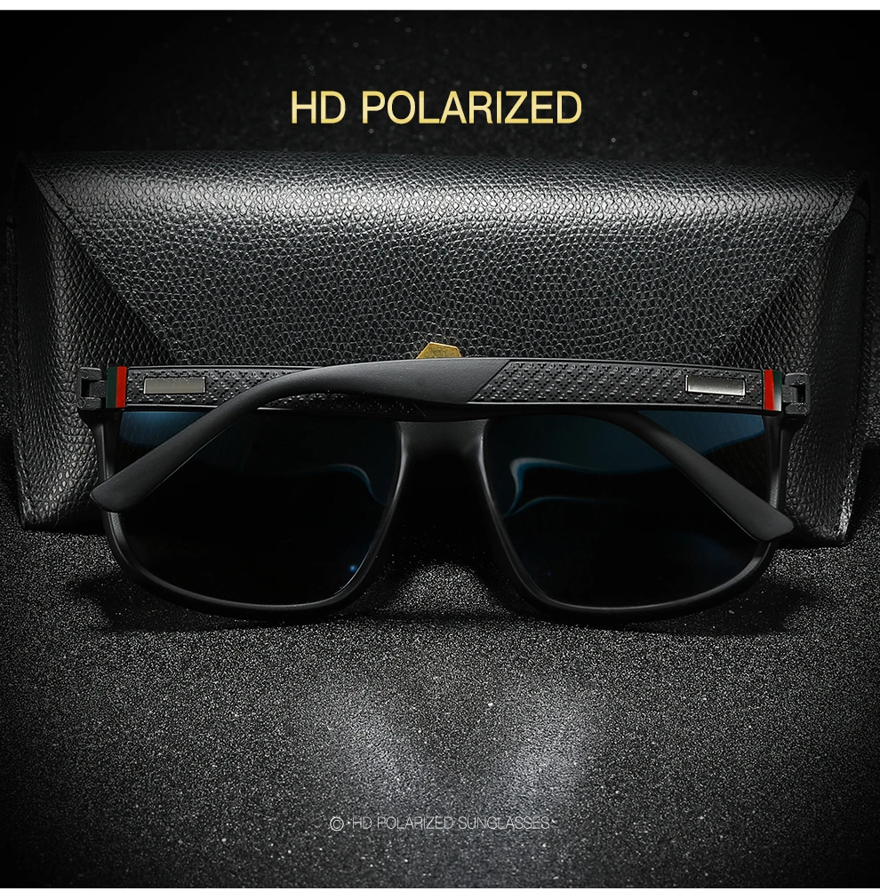 Modische Vintage Quadratische Sonnenbrille für Männer und Frauen Luxus-Markendesigner Herren-Sonnenbrillen zum Fahren und Angeln – Detail 2