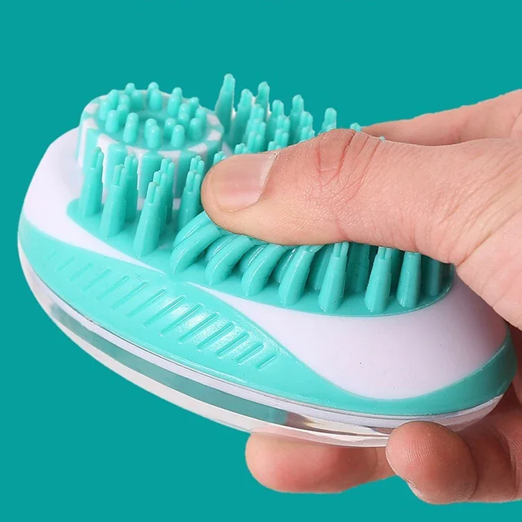 2-in-1 Pet Bath Brush – Soft Silicone SPA Massage & Grooming Comb for Dogs & Cat