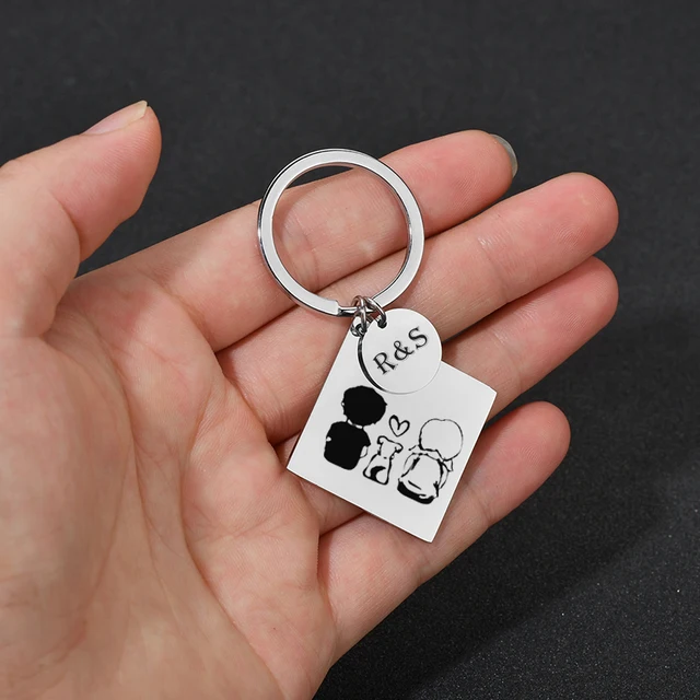 Portachiavi Personalizzato Con Foto E Testo - Incisione Laser, Regalo Per Coppie - Foto 14