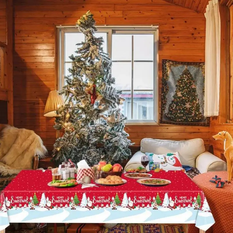 Tovaglia natalizia decorazioni natalizie per la casa pupazzo di neve  modello albero di babbo natale copritavolo capodanno Noel Gift Christmas  Decora - AliExpress