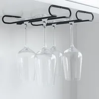 Stainless Red Wine Glass Holder Inverted Hanging Storage Rack Goblets Hanger Rack Decoration Hanging Wine Cabinet 2