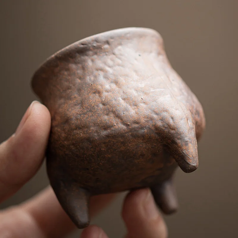 Three-legged small incense burner, retro incense insert, aromatherapy device, kung fu tea set accessories, incense holder