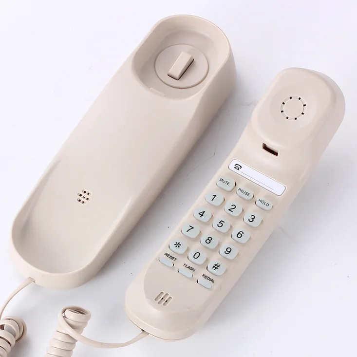 (Black) Room Hotel Telephone Office Telephone Desk Wall Dual-purpose Small Hanging Extension