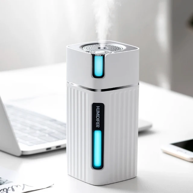 Air Humidifier Ultrasonic Smart Cool Mist Aroma Diffuser HumidifiersWith Color LED Light Mist Maker Fogger For Office Car Home 2