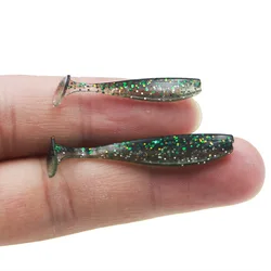 Sea.Yolo T-tail Soft Bait Dual Color Lure Fake Bait Artificial Biomimetic Insect Bait Bass Fishing Bait Fishing Accessories
