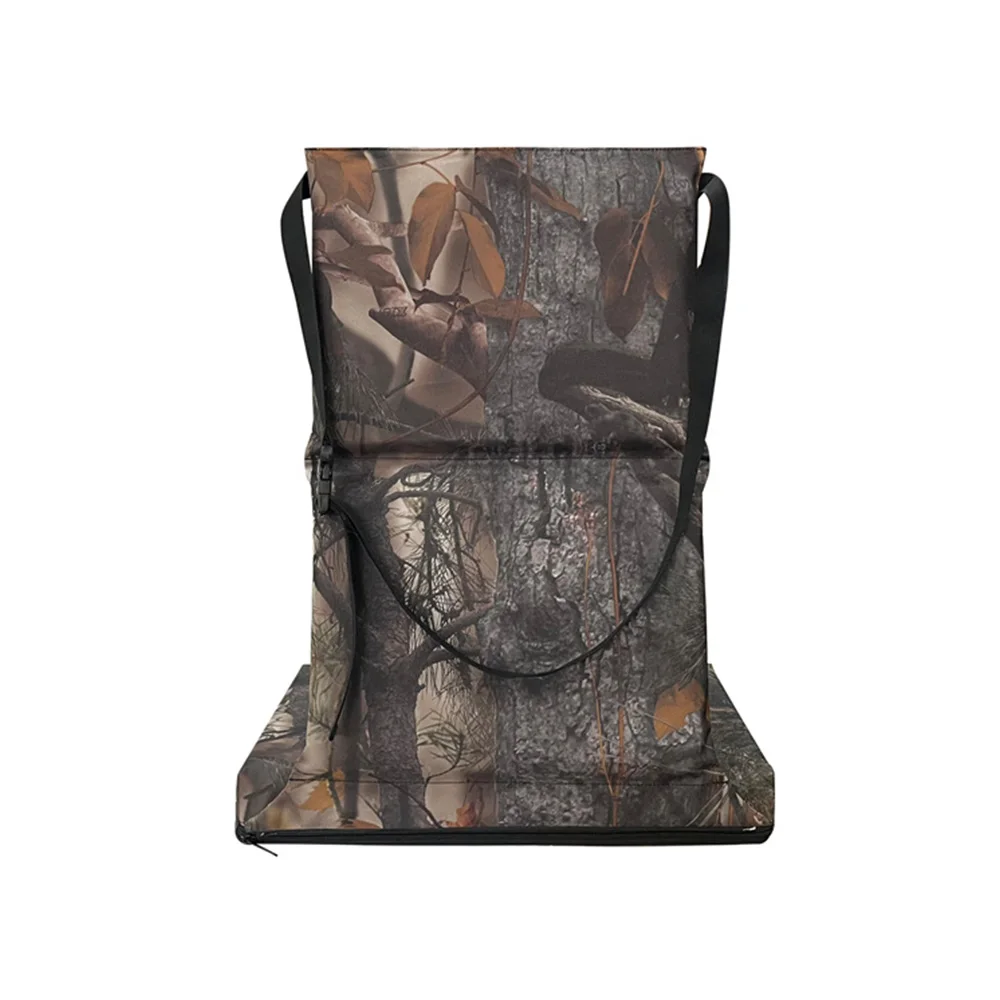ZipperedTreeStandSeatCushionwithAdjustableStrapCamouflageHuntingSeatCushionfor