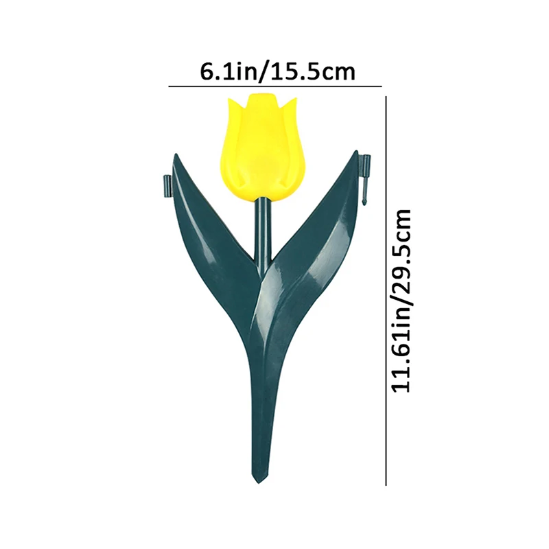 PVC Simulation Tulip Flower Garden Fence 5 Pcs Colourful for Yard Lawn Border Lawn Fence Outdoor Landscape Garden Decoration garden art decor