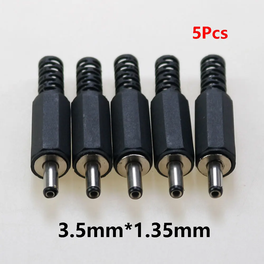 

1-5Pcs DC power plug 3.5 * 1.35mm circular hole connector DC plug 3.5mm*1.35mm Adapter Connectors