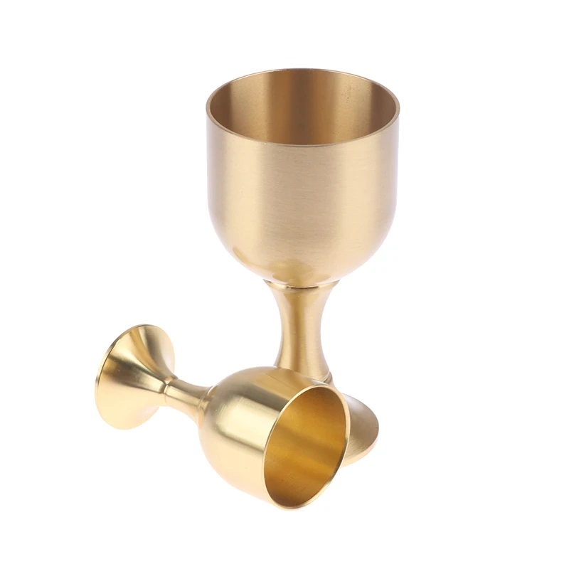 Brass Chalice Cup Cocktail Glass Wine Goblet Brass Beverage Tumbler Goblet Metal Liquor Tumbler For Party Home Accessories