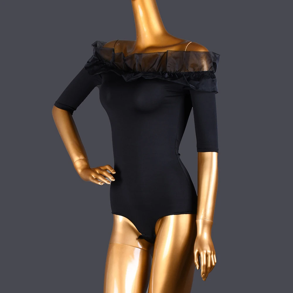 Women's Leotard Bodysuit for Ballroom Dance Competition Dresses Waltz Latin Tango Flamenco