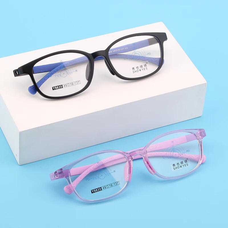 SHOWYES 10~14 Year-old Kids Glasses Optical Frame Boy Girls Computer Transparent Myopia Sports Children's Eyeglasses Frame