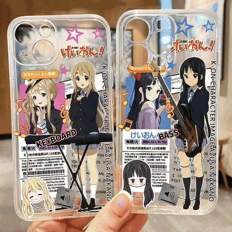 Charming Transparent Anime Girl Phone Case in Japanese Style