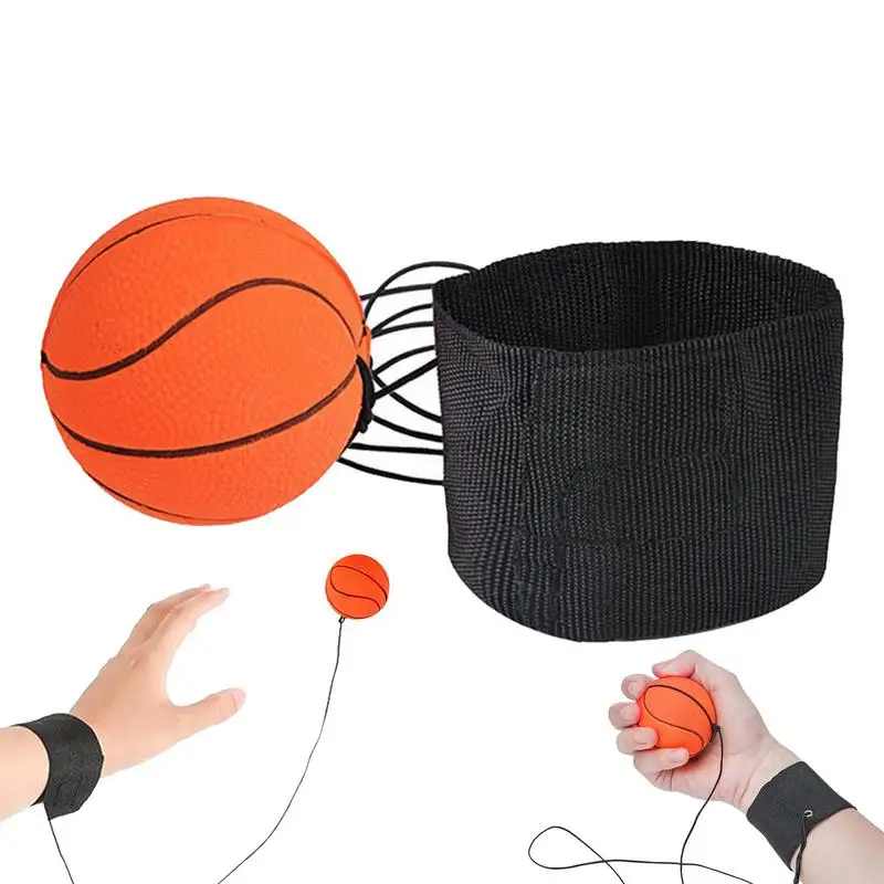 1pc Return Hand Ball Wrist Balls Sponge Rubber Rebound Ball Kids Toy Sports Bouncy Balls For Finger Exercise Stiffness Relief