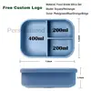 Silicone Lunch Box 3 Compartment Personalized Name Bento Box Leakproof Silicone Lunch Box Kids Divider Portable Picnic Food Box 2