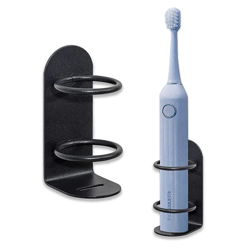 Electric Toothbrush Holder Carbon steel Adhesive Toothbrush Holders Wall Mounted for Bathroom