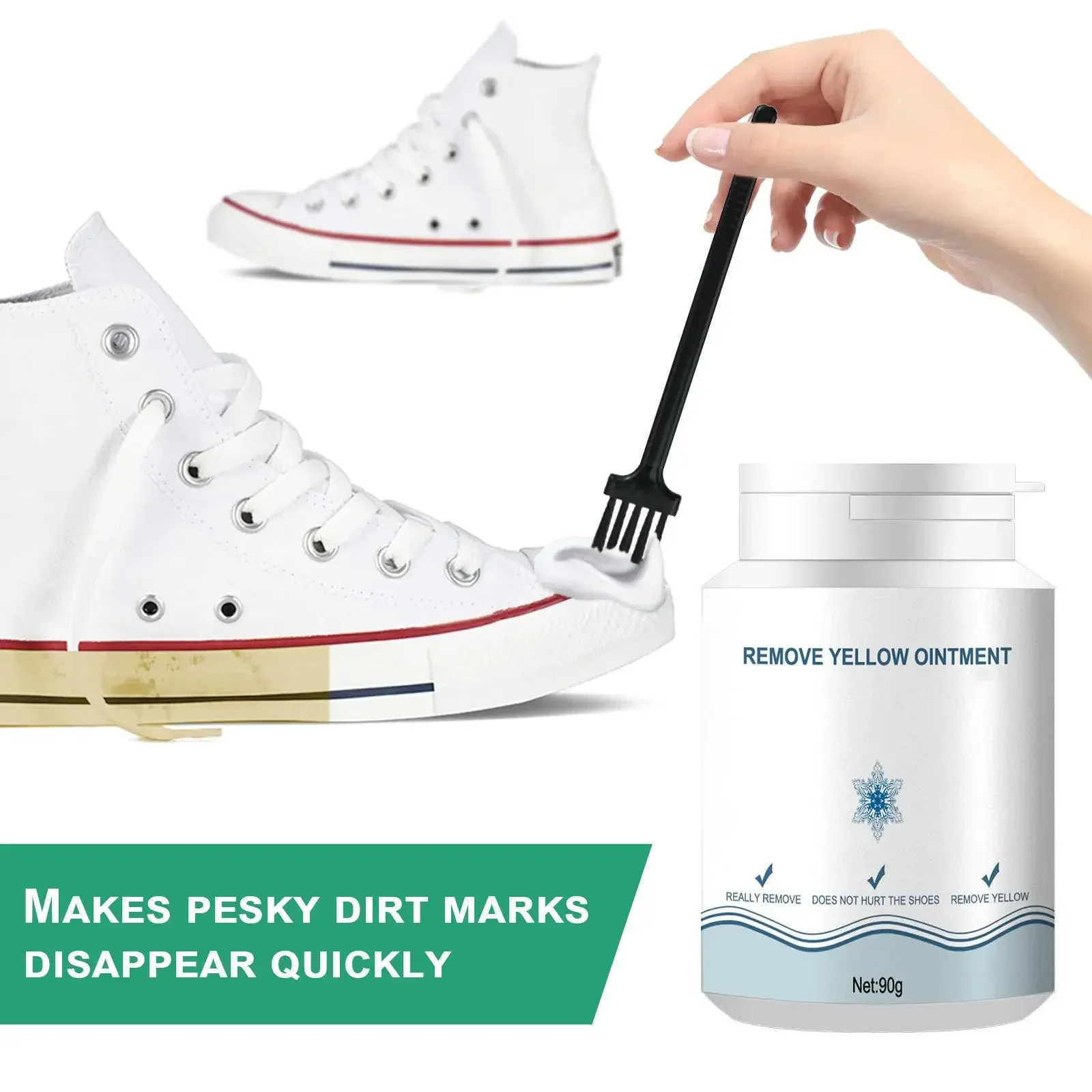 Shoe Cleaner Cleaning Whitening Shoe Whitener Dust Cleaner Care Shoe for Walking Shoes Footwear Sports Shoes Canvas Shoes