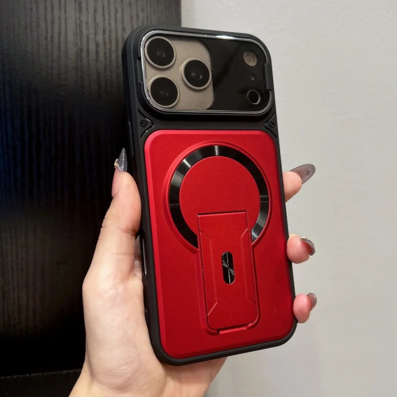 Luxury Folding Magnetic Phone Case with Lens Protector Cover