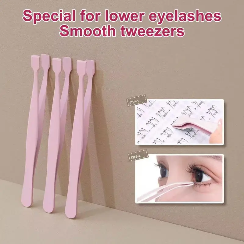 Makeup Tool Lash Applicator Non Slip Tweezers for Travel Salon Separating Precise Professional Eyelash Cluster