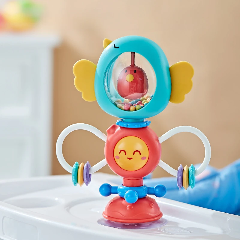 

Montessori Suction Cup Baby Toy for High Chair, Activity Rattle for 6-12 Months Baby Education Sensory Toys 1-2 Year Baby Toy