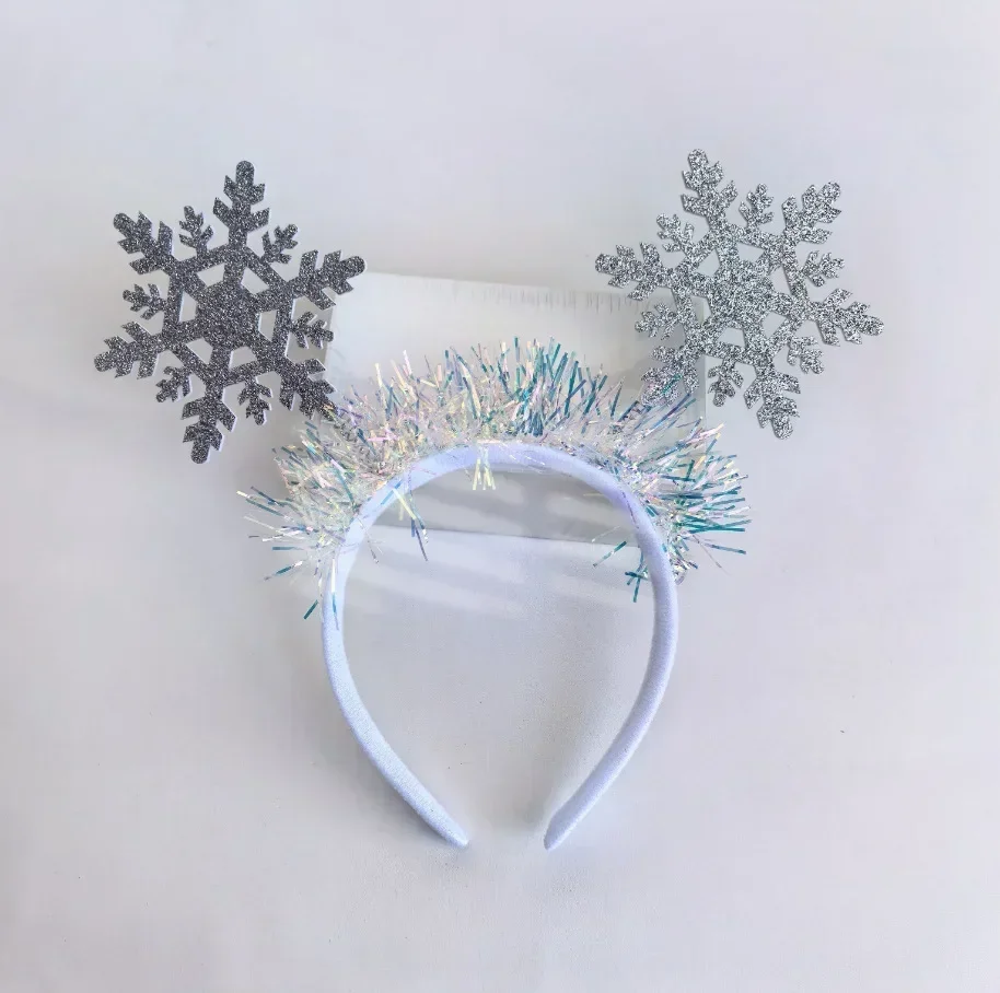 Christmas Headband Snowflake Headwear Xmas Tree Hair Band Christmas Decorations for Home Girls Women New Year Gifts